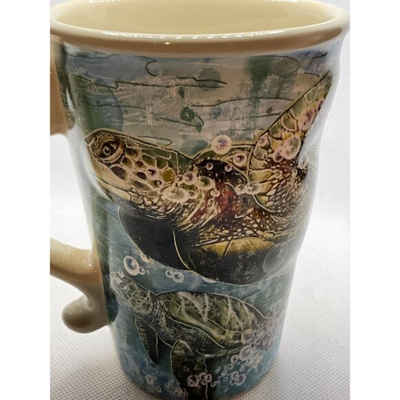 SeaWorld Sea Turtle Ceramic Mug 16oz Fun Drinkware for Ocean Lovers - Picture 2 of 11